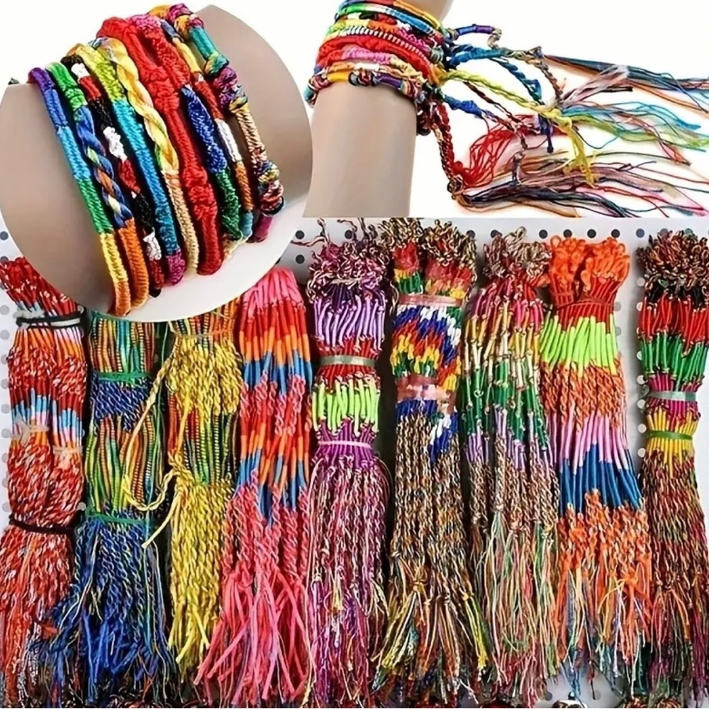 Braided hand rope for bracelet